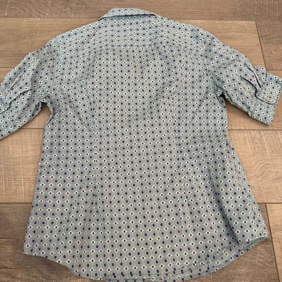 TALBOTS WOMENS BUTTON UP SHIRT SIZE M 3/4 SLEEVE - Picture 5 of 6